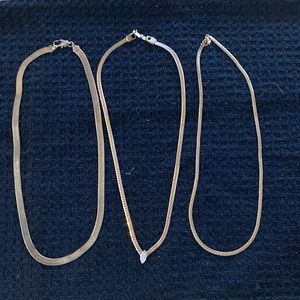Gold tone necklaces